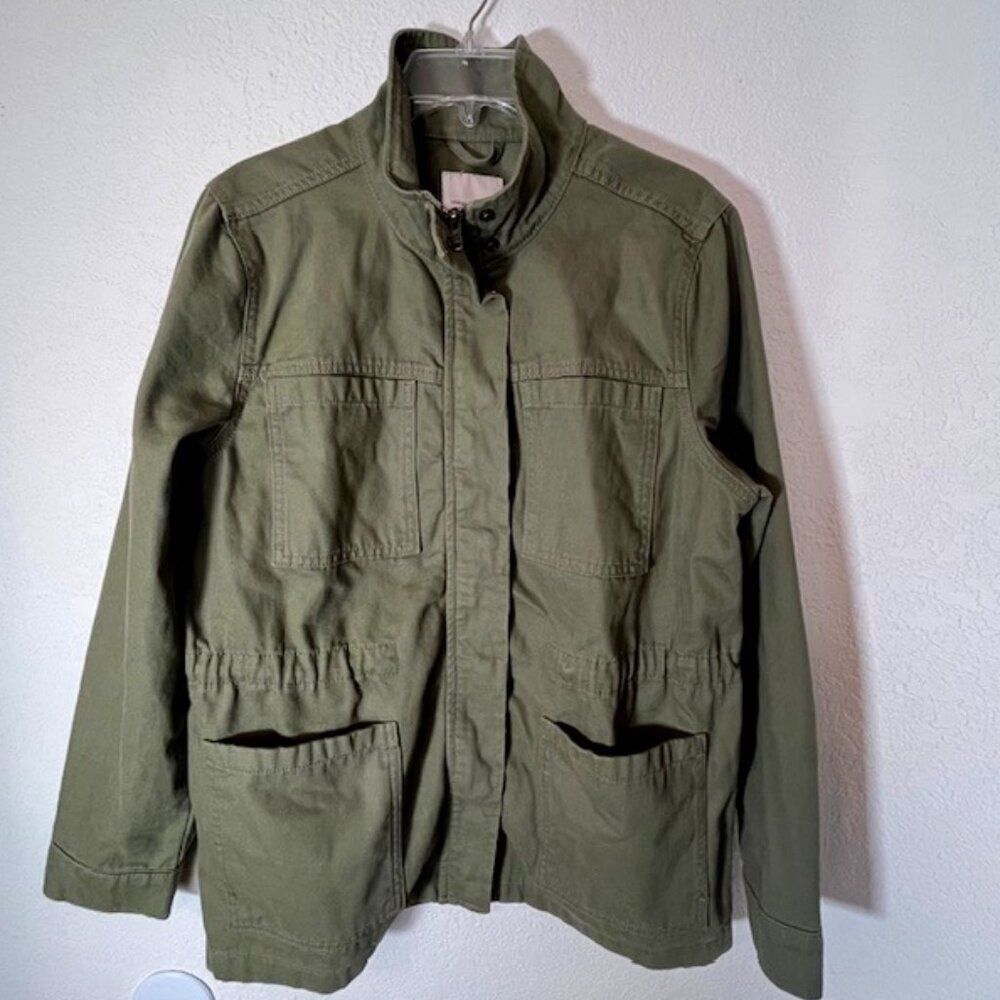 Vintage America Sage Green Cotton Utility Jacket- Size M